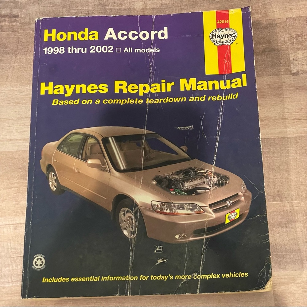 Haynes 42014 Repair Manual for Honda Accord 1998 - 2002 SERVICE  FLAW